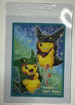 Rayquaza Poncho Pikachu Individual Card Sleeve Pokemon Center Japan Original NEW - Image 1