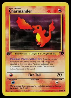 Pokemon Card - Charmander Team Rocket 50/82 Common 1st Edition - Image 1