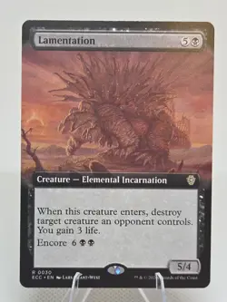 Lamentation (Extended Art) X1 ECC MTG Commander Lorwyn Eclipsed - Image 1