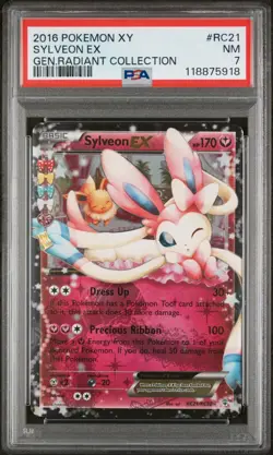 2016 Pokemon Xy Generations Radiant Collection #RC21 Sylveon Ex PSA 7 - Image 3