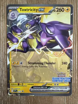 Toxtricity ex SVP 215 SV Promo Illustration Contest 2024 Pokemon NM - Image 1