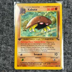 Vintage Pokemon Fossil Kabuto 1st Edition 50/62 Common NM/LP - Image 1