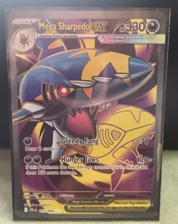⚡Mega Sharpedo ex ⚡113/094 Pokemon Full Art Phantasmal Flames Holo - Image 1