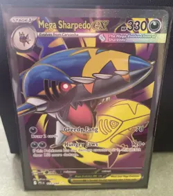 ⚡Mega Sharpedo ex ⚡113/094 Pokemon Full Art Phantasmal Flames Holo - Image 3