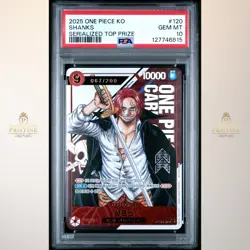 One Piece OP01-120 Serial Shanks Korean PSA 10 2025 Flagship Top prize 067/200 - Image 1
