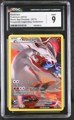 CGC 9 MINT Reshiram 2015 Black Star Promos XY74 Pokemon Card - Image 1