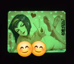 Faye Valentine Cowboy Bebop Custom Glow In The Dark Waifu Card Fan Art - Image 2