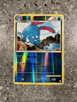 Pokemon TCG Cards Azumarill 2/123 HGSS Reverse Holo Rare EXC - Image 1