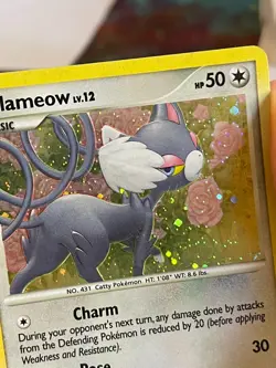 POKEMON GLAMEOW Lv.12 DP23 BLACK STAR PROMO COSMOS HOLOFOIL LP/MP CARD - Image 5