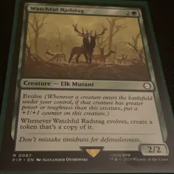 Watchful Radstag - 87 - NM - Universes Beyond: Fallout - MTG - Image 1
