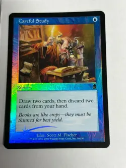 MTG (1) FOIL CAREFUL STUDY, ODYSSEY, NEAR MINT - Image 2