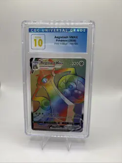 POKEMON CGC 10 PRISTINE Aegislash VMAX (secret) Vivid Voltage 190/185 - Image 1