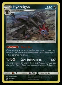 Hydreigon (Cracked Ice Holo) 062/111 Deck Exclusives Pokemon - Image 1
