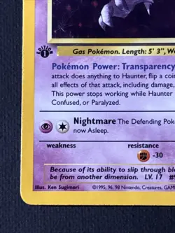 Pokemon TCG Haunter Fossil 6/62 Holo 1999-2000 Wizards Base Set Copyright... - Image 5