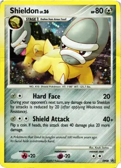 Pokemon TCG Shieldon DP08 Diamond & Pearl Promo Holo DMG - Image 1