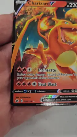 Pokemon TCG Charizard V 018/159 2023 Crown Zenith Ultra Rare Card NM - Image 2