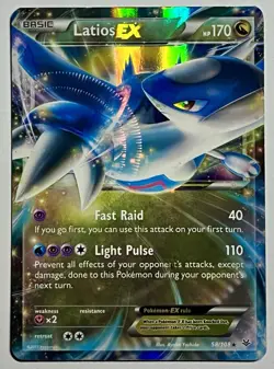 Latios EX 58/108 (MP) Ultra Rare XY Series: Roaring Skies 2015 Pokemon Card - Image 1