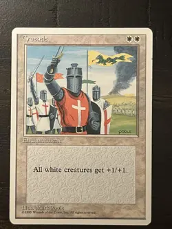 1 BANNED MTG Magic The Gathering Cruzade | Fourth Edition 4ED Moderate Play - Image 1