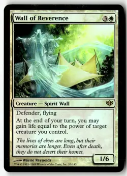 MTG Foil Wall of Reverence - Conflux Moderately Played English - Image 1