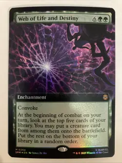 Web of Life and Destiny (Extended Art) M Marvel's Spider-Man 268 NM Foil MTG - Image 1