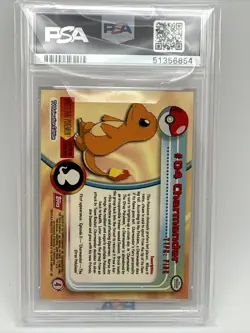 Pokemon T.V.1999 Topps Charmander PSA 9 #04 - Image 2