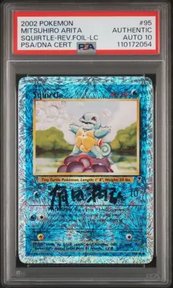 Pokemon PSA Squirtle #95 Legendary Coll Auto 10 Mitsuhiro Arita 2002 English - Image 2