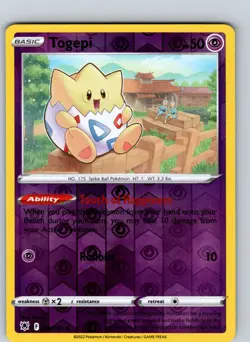 Togepi 55/189 2022 Astral Radiance Reverse Holo Common - Image 1