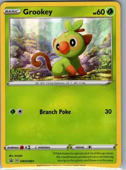 Grookey - SWSH001 Holo SWSH: Sword & Shield Promo Cards - Pokemon Card - NM - Image 1