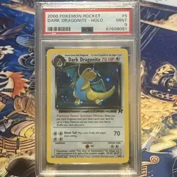 Pokemon Dark Dragonite 5/82 Team Rocket Holo Rare Unlimited PSA 9 2000 - Image 1