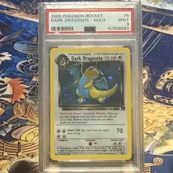 Pokemon Dark Dragonite 5/82 Team Rocket Holo Rare Unlimited PSA 9 2000 - Image 4