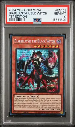2024 Yu-Gi-Oh Diabellstar The Black Witch MP24-EN109 Prismatic PSA 10 (Aug 25) - Image 1