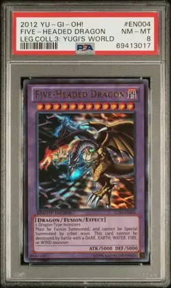 YU-GI-Oh! 2012 Legendary Coll. 3: Yugi's World EN004 Five-Headed Dragon PSA 8 - Image 1
