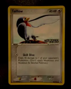 Pokemon Card Taillow EX Delta Species Stamped Common Reverse Holo 86/113 - Image 1