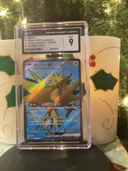 Zapdos Ex Mint CGC 9 194/165 Pokemon Card 151 Holo Japanese Mint CGC 9 - Image 1