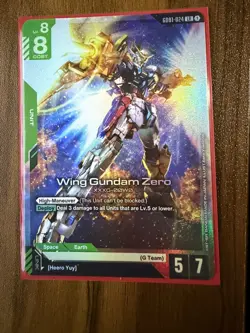 Wing Gundam Zero GD01-024 LR Foil Card Game TCG Newtype Rising Gundam - Image 1
