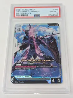 Aile Strike Gundam ST04-001 Beta - Gundam Card Game - PSA 8 - Image 1