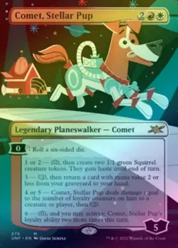 Comet, Stellar Pup - Borderless (Foil) (UNF) Unfinity - NM - Image 1