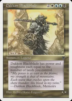 Dakkon Blackblade Chronicles NM White Blue Black Rare MAGIC MTG CARD ABUGames - Image 1