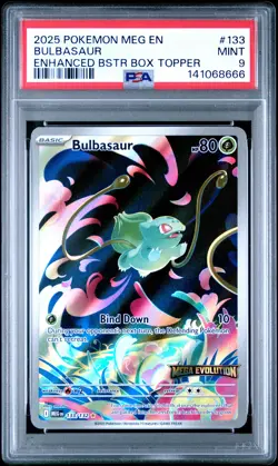 2025 POKEMON MEG EN-MEGA EVOLUTION ENHANCED BOOSTER BOX TOPPER BULBASAUR PSA 9 - Image 1