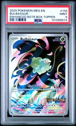 2025 POKEMON MEG EN-MEGA EVOLUTION ENHANCED BOOSTER BOX TOPPER BULBASAUR PSA 9 - Image 1