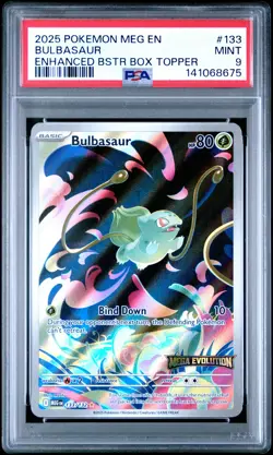 2025 POKEMON MEG EN-MEGA EVOLUTION ENHANCED BOOSTER BOX TOPPER BULBASAUR PSA 9 - Image 1