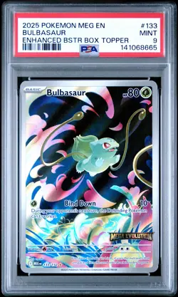 2025 POKEMON MEG EN-MEGA EVOLUTION ENHANCED BOOSTER BOX TOPPER BULBASAUR PSA 9 - Image 1