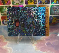 Pokemon HOLO Vintage Pocket Monsters Prism Sticker 1998 Nintendo Rare Gyarados - Image 3