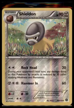 Pokemon - Shieldon XY - Steam Siege #69/114 - Reverse Holo NM - Image 1