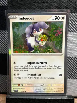 Pokemon TCG; Indeedee 153/196, Scarlet & Violet Base Set _ HOLO - Image 1