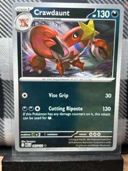 Pokemon TCG: Crawdaunt 85/132, Mega Evolutions _ REVERSE HOLO - Image 1