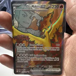 Pokemon Team Rocket's Moltres EX Holo 208/182 Scarlet & Violet Destined Rivals - Image 1