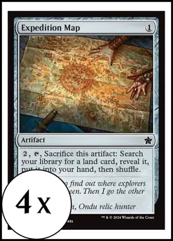 MTG ** FOIL ** 4 x Expedition Map - Foundations - Playset 4x x4 - Image 1