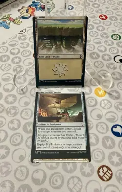 MTG Connected Miscut Pair | Mechanical Glider and Plains | Avatar TLE 0256 - Image 2