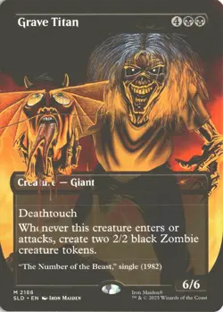 MTG Grave Titan (2188) *Non-Foil* Borderless Secret Lair Iron Maiden MT/NM - Image 1